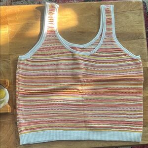 LOFT Colorful Striped Tank Top